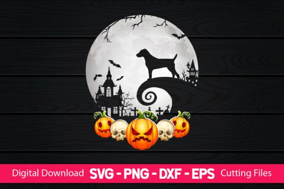 Jack Russell Terrier and Moon Halloween Design Review