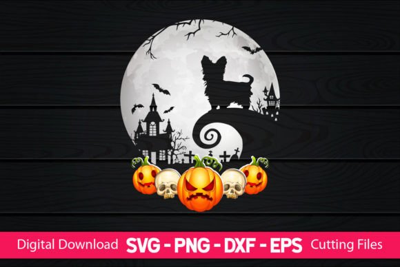 Yorkshire Terrier and Moon Halloween Design Review